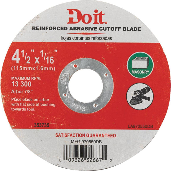 Do it Type 1 4-1/2 In. x 1/16 In. x 7/8 In. Masonry Cut-Off Wheel