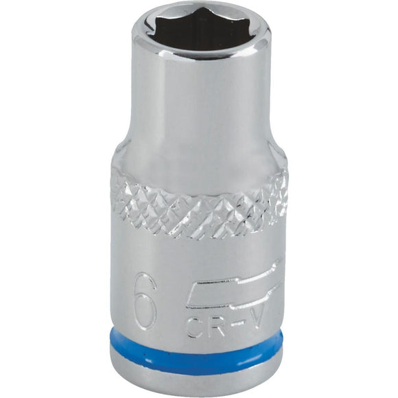 Channellock 1/4 In. Drive 6 mm 6-Point Shallow Metric Socket