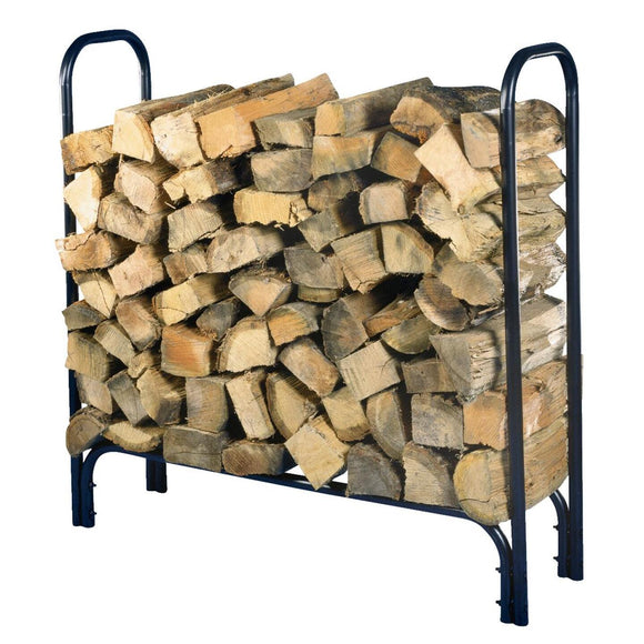 Home Impressions 4 Ft. Black Tubular Log Rack