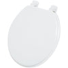 Home Impressions Round Closed Front White Wood Toilet Seat