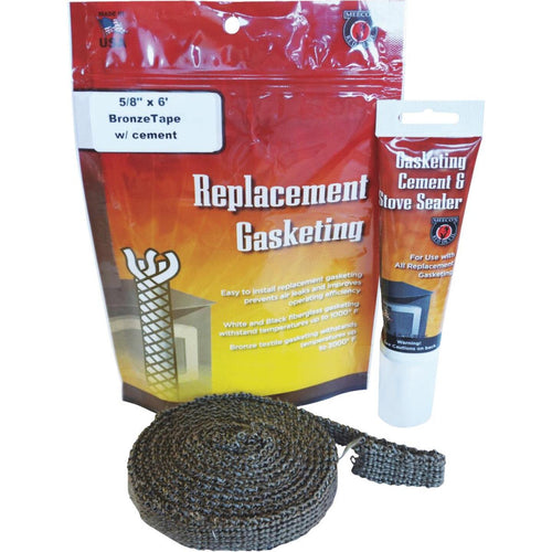 Meeco's Red Devil Gasketing Cement/Stove Sealer and 5/8 In. x 6 Ft. Replacement Tape Gasket Kit