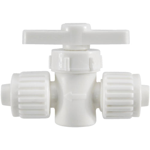 Flair-it 3/8 In. PEX x 3/8 In. PEX Plastic White Straight Stop Valve