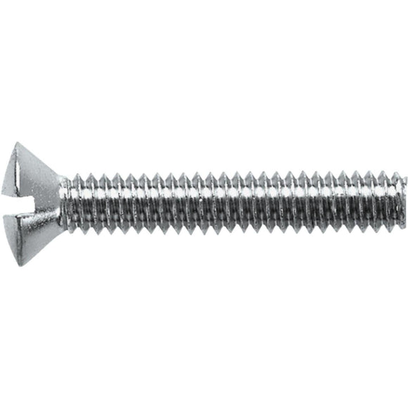 Danco 1/4 In.-20 x 1-1/2 In. Chrome-Plated Overflow Bath Plate Screw