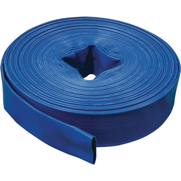 Apache 2 In. x 100 Ft. Blue Reinforced PVC Lay Flat Discharge Hose, Bulk