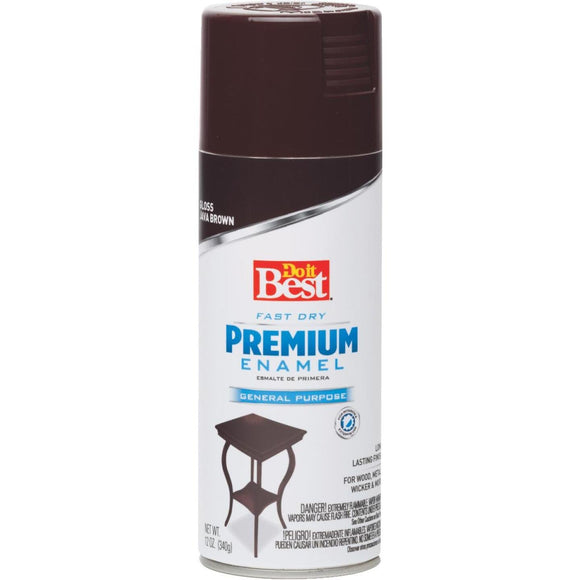 Do it Best Premium Enamel 12 Oz. Gloss Spray Paint, Java Brown