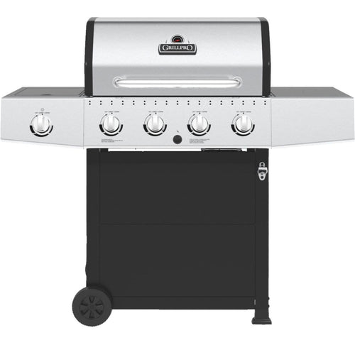 GrillPro 4-Burner Stainless Steel & Black 40,000 BTU LP Gas Grill